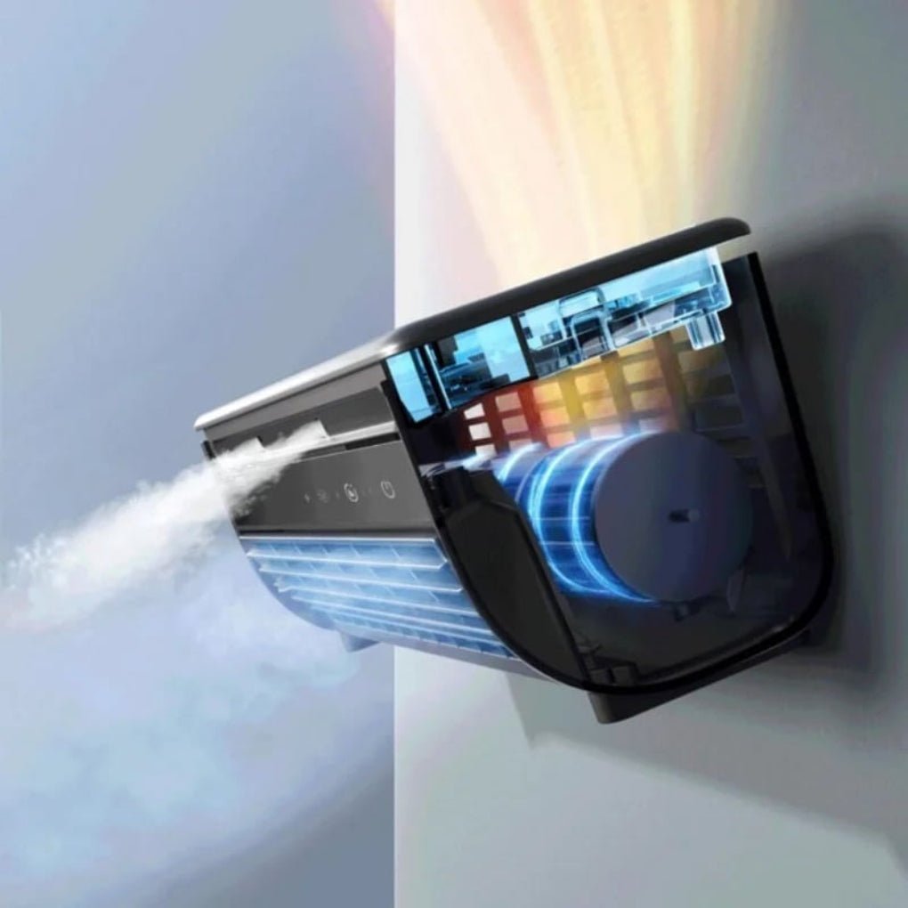 Kabelloser Tischventilator mit rotierendem Luftstrom -    Zorenza