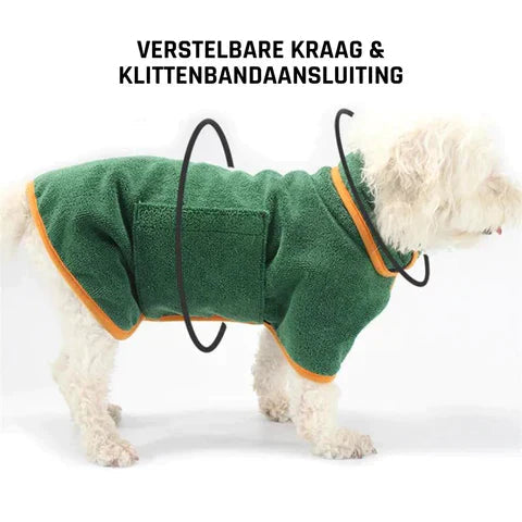 Saugfähiger Mikrofaser Hundebademantel mit Kapuze -    Zorenza