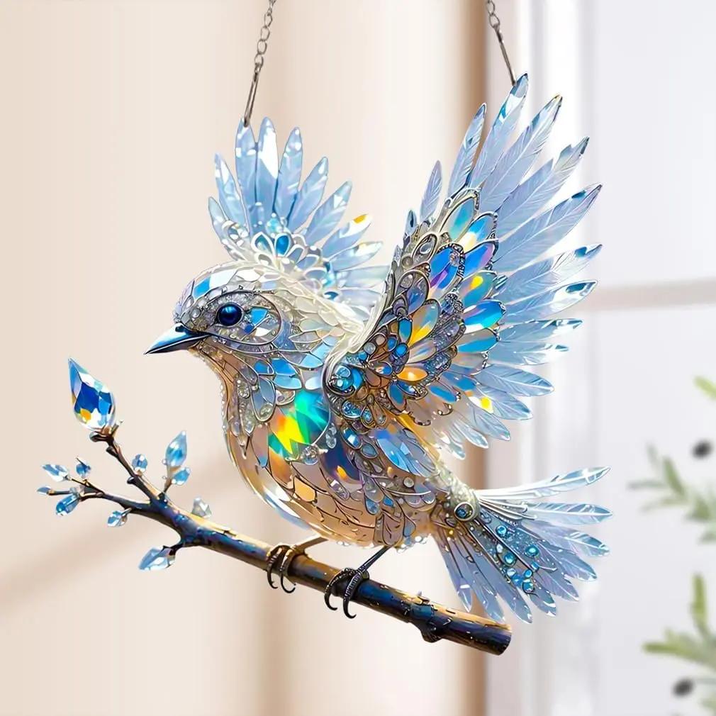 Kristall-Vogel Deko – Schillerndes Lichtspiel für Fenster & Wohnräume Zorenza