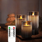 LED-Kerzen mit realistischem Flammeneffekt (3er-Set) Zorenza