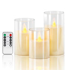 LED-Kerzen mit realistischem Flammeneffekt (3er-Set) Zorenza