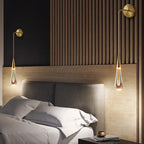 LED-Wandleuchte im Tropfendesign aus Glas Zorenza