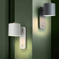 LED-Wandleuchte mit integriertem Schalter (2er-set) Zorenza