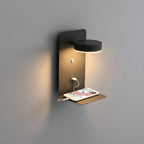 Wandleuchte mit USB-Ladestation und Ablage -    Zorenza