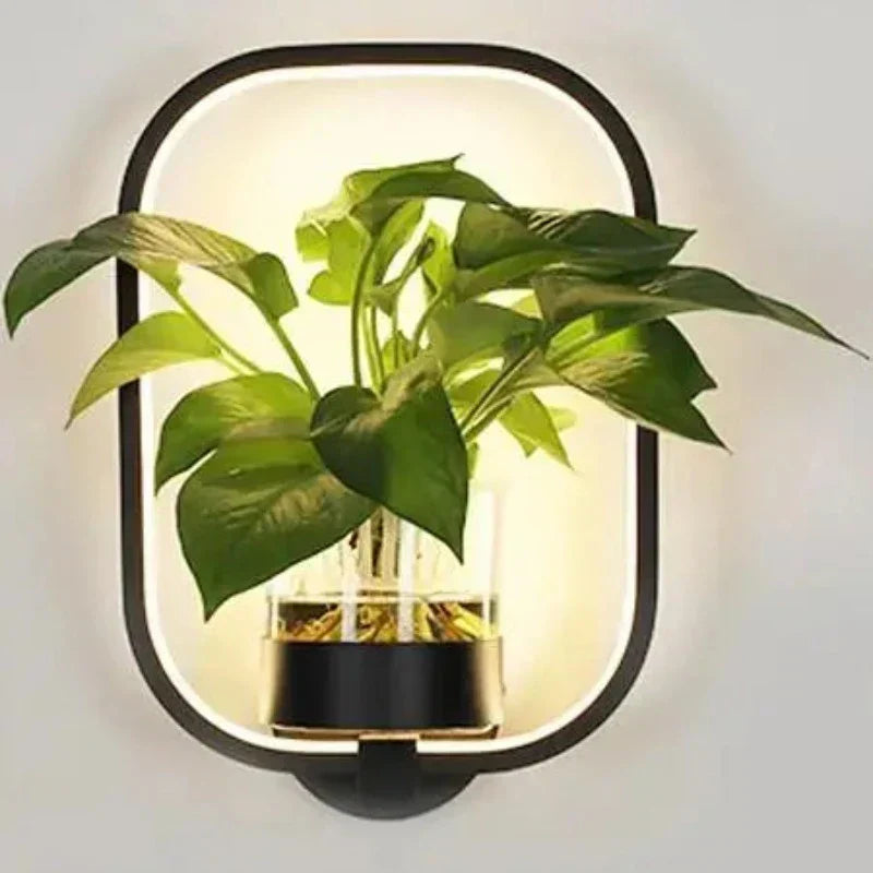 LED Pflanzen Wandleuchte mit Glasvase -    Zorenza