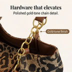 Leotard-Print Tote-Bag mit Goldketten-Detail Zorenza