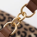Leotard-Print Tote-Bag mit Goldketten-Detail Zorenza