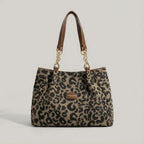Leotard-Print Tote-Bag mit Goldketten-Detail Zorenza