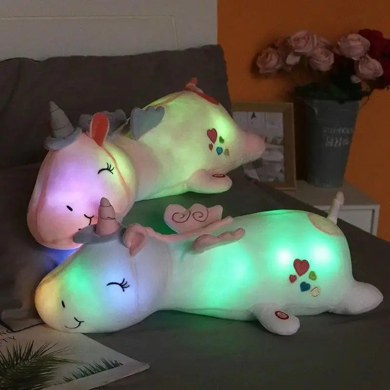 Leuchtendes Einhorn aus Plüsch mit LED-Licht Zorenza