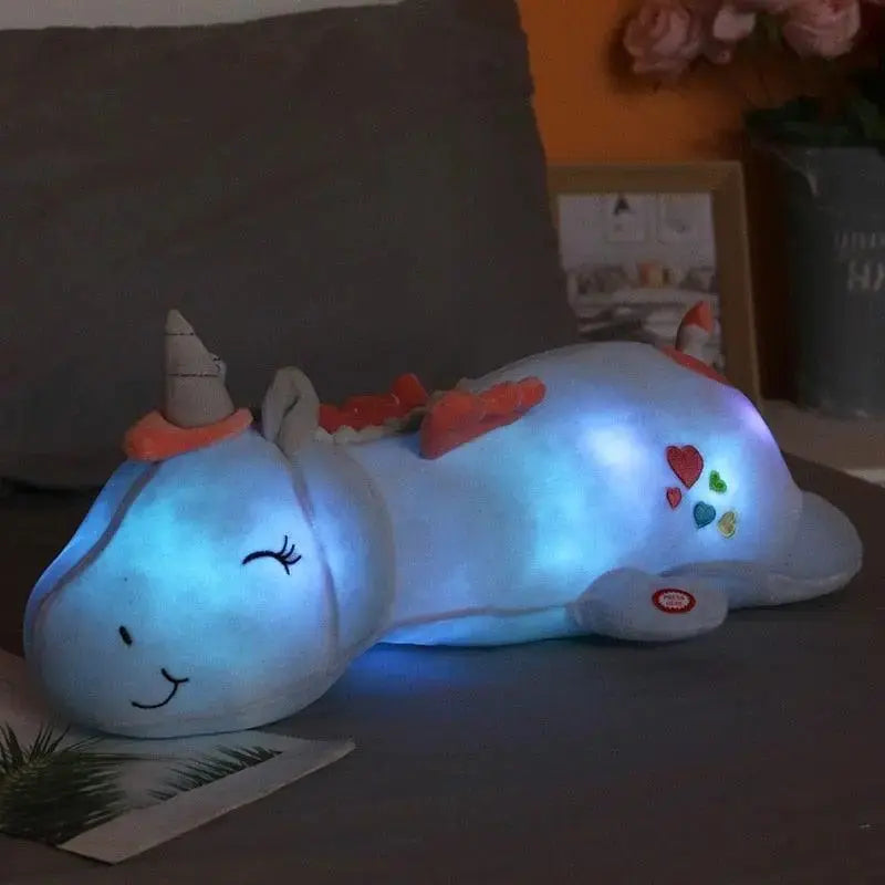 Leuchtendes Einhorn aus Plüsch mit LED-Licht Zorenza