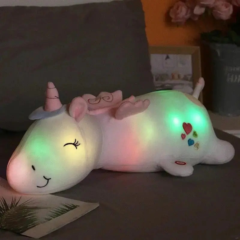 Leuchtendes Einhorn aus Plüsch mit LED-Licht Zorenza