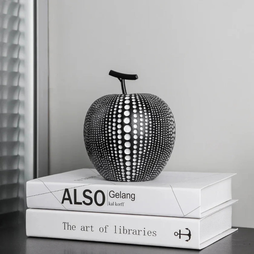 Apfel Skulptur mit Punktmuster – Moderne Dekoration -    Zorenza