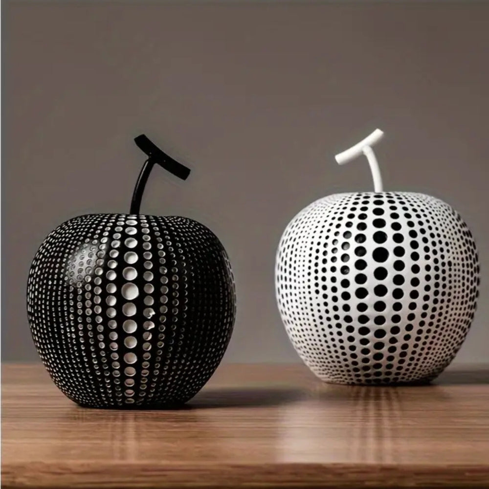 Apfel Skulptur mit Punktmuster – Moderne Dekoration -    Zorenza