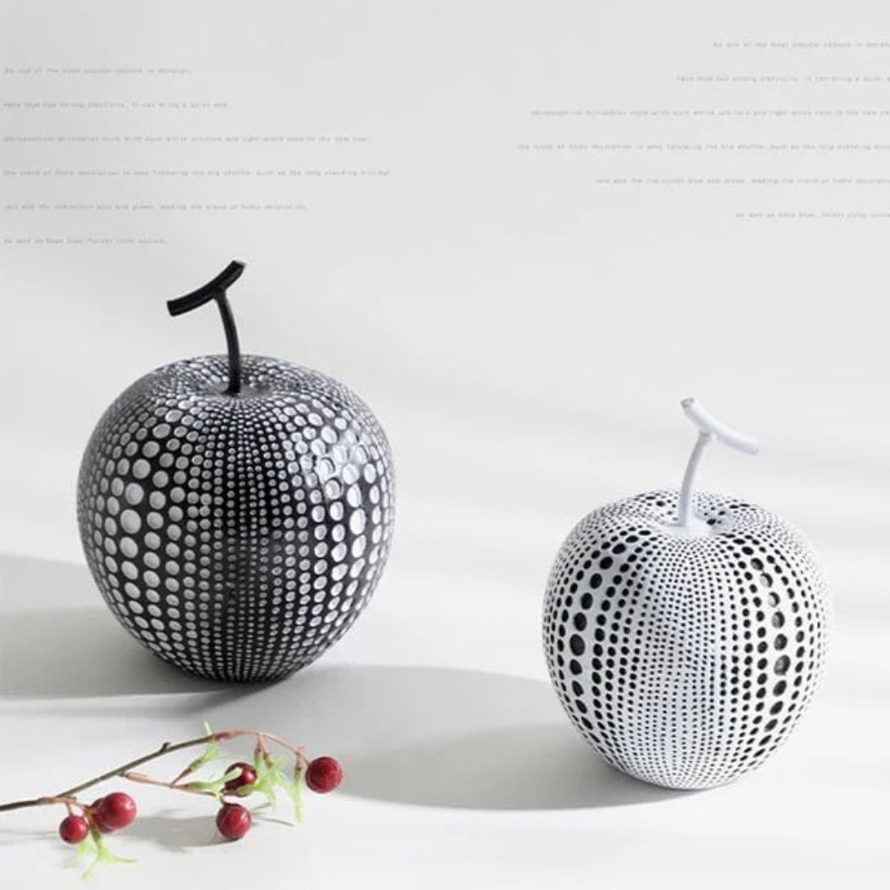 Apfel Skulptur mit Punktmuster – Moderne Dekoration -    Zorenza
