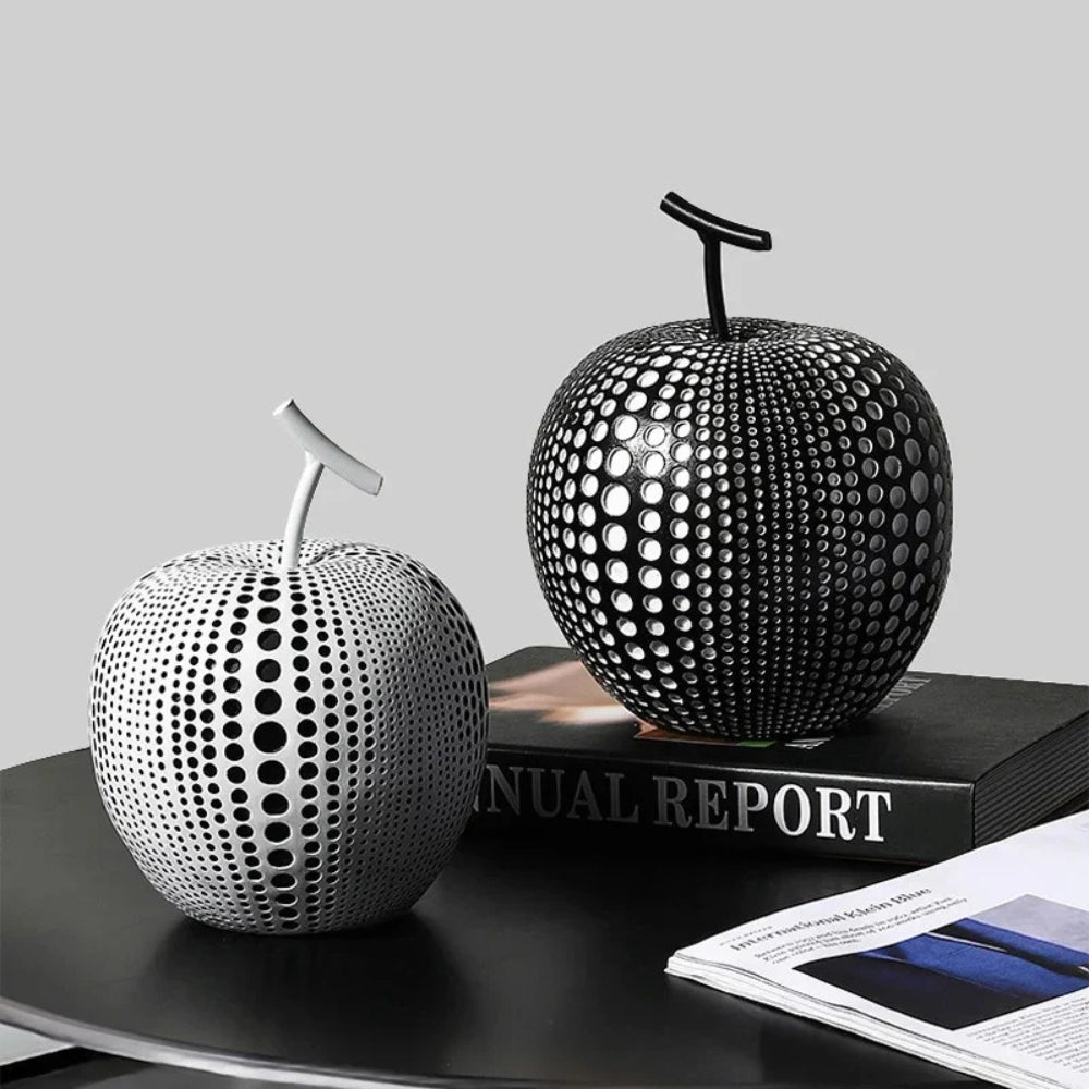Apfel Skulptur mit Punktmuster – Moderne Dekoration -    Zorenza