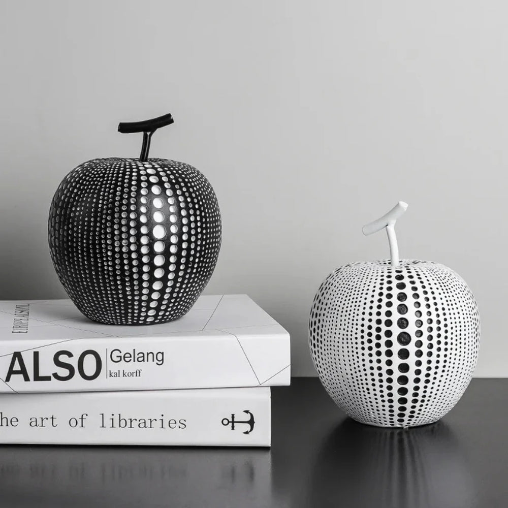 Apfel Skulptur mit Punktmuster – Moderne Dekoration -    Zorenza