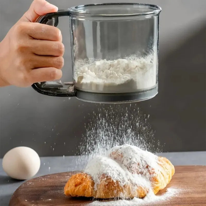 Mehlsieb mit Quetschgriff – 250 ml Backsieb Zorenza