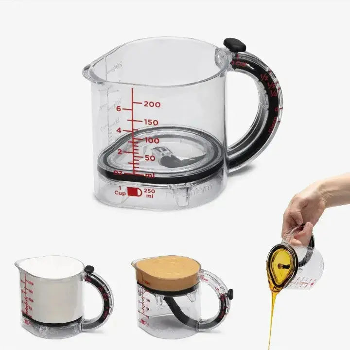 Messbecher 250 ml – Transparenter Messbecher mit Skala Zorenza
