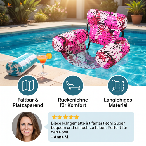 Aufblasbare Pool-Hängematte mit Rückenlehne -    Zorenza