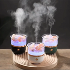 Salzlampen-Diffusor mit Himalaya-Kristall und LED-Beleuchtung -    Zorenza