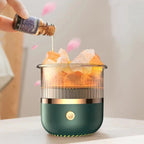 Salzlampen-Diffusor mit Himalaya-Kristall und LED-Beleuchtung -    Zorenza