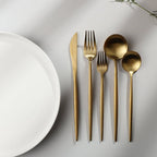 Besteckset Edelstahl 18/10 mit Titan-Finish – Minimalistisches Design -    Zorenza