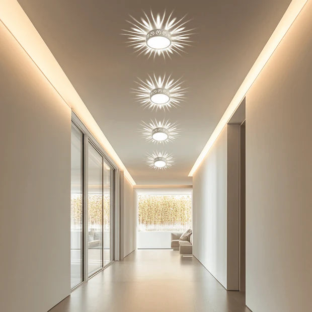 LED-Deckenleuchte Ø 28 cm — Warm- & Kaltweiß, Sternenmuster für Flur & Eingang -    Zorenza