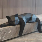 Moderne Katzenfigur aus Kunstharz Zorenza