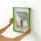 Acryl-Bilderrahmen mit farbigem Rand – Wand & Tisch, 10 Farben, 5 Größen -    Zorenza