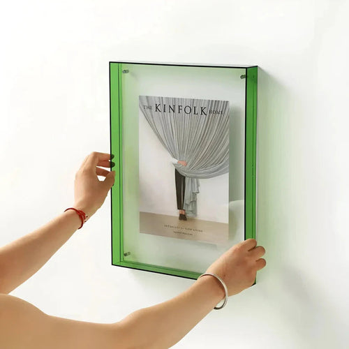 Acryl-Bilderrahmen mit farbigem Rand – Wand & Tisch, 10 Farben, 5 Größen -    Zorenza