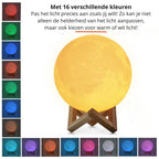 Mondlampe mit Holzständer – 16 Farben & Dimmbar Zorenza
