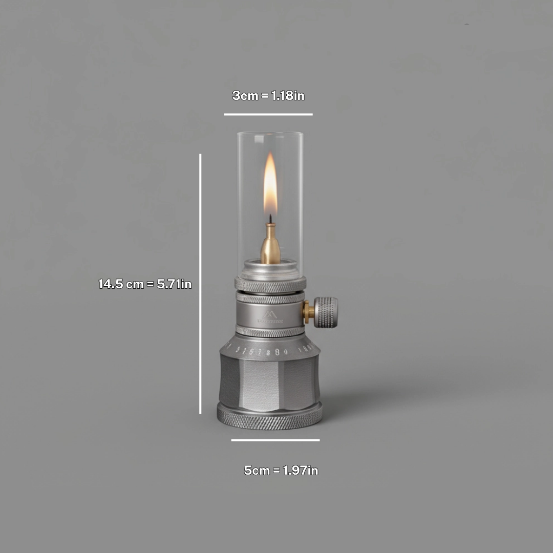 Campinglampe Aluminium mit Gaskartusche – Vintage-Stil -    Zorenza