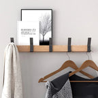 Wandgarderobe Holz mit beweglichen Haken – Skandinavisches Design -    Zorenza