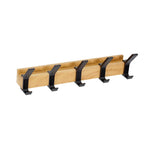Wandgarderobe Holz mit beweglichen Haken – Skandinavisches Design -    Zorenza