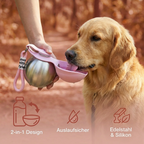 Hunde-Trinkflasche mit Silikonnapf – Auslaufsicher für unterwegs -    Zorenza