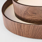 Holz-Deckenleuchte mit integrierter LED – Warmer Walnusston -    Zorenza