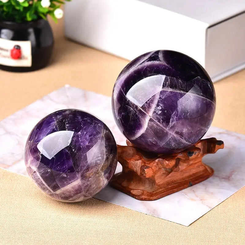 Natürliche Amethyst-Kugel – Polierte Dekorative Edelsteinkugel Zorenza