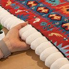 Gesteppter Sofabezug mit Ethno-Muster – Rutschfest Zorenza