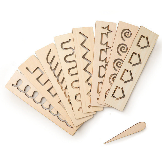 Schreibvorlagen Holz – Buchstaben und Zahlen zum Lernen -    Zorenza