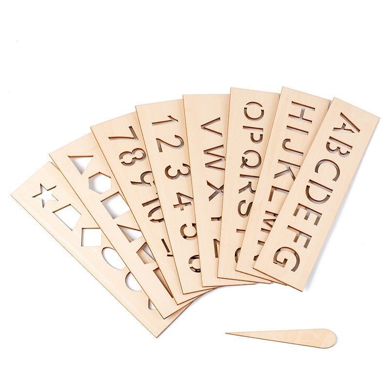 Schreibvorlagen Holz – Buchstaben und Zahlen zum Lernen -    Zorenza