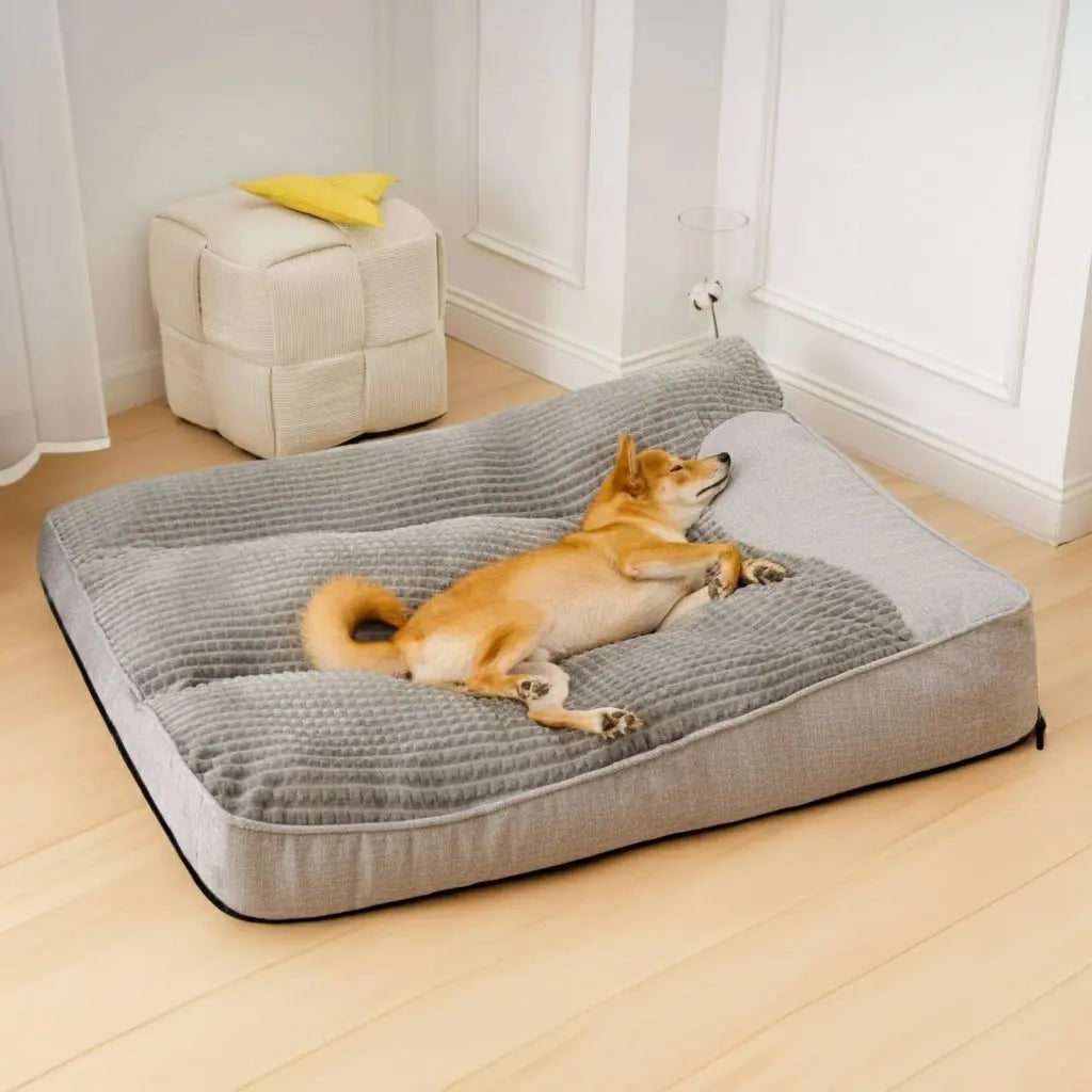 Orthopädisches Hundebett mit Rand – Kratzfest Zorenza