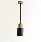 Pendelleuchte aus Metall und Holz Zorenza