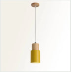Pendelleuchte aus Metall und Holz Zorenza