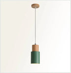 Pendelleuchte aus Metall und Holz Zorenza