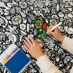 Kuscheldecke zum Ausmalen aus Flanell inkl. 24 Acrylmarker – ca. 130 × 150 cm, 5 Motive -    Zorenza