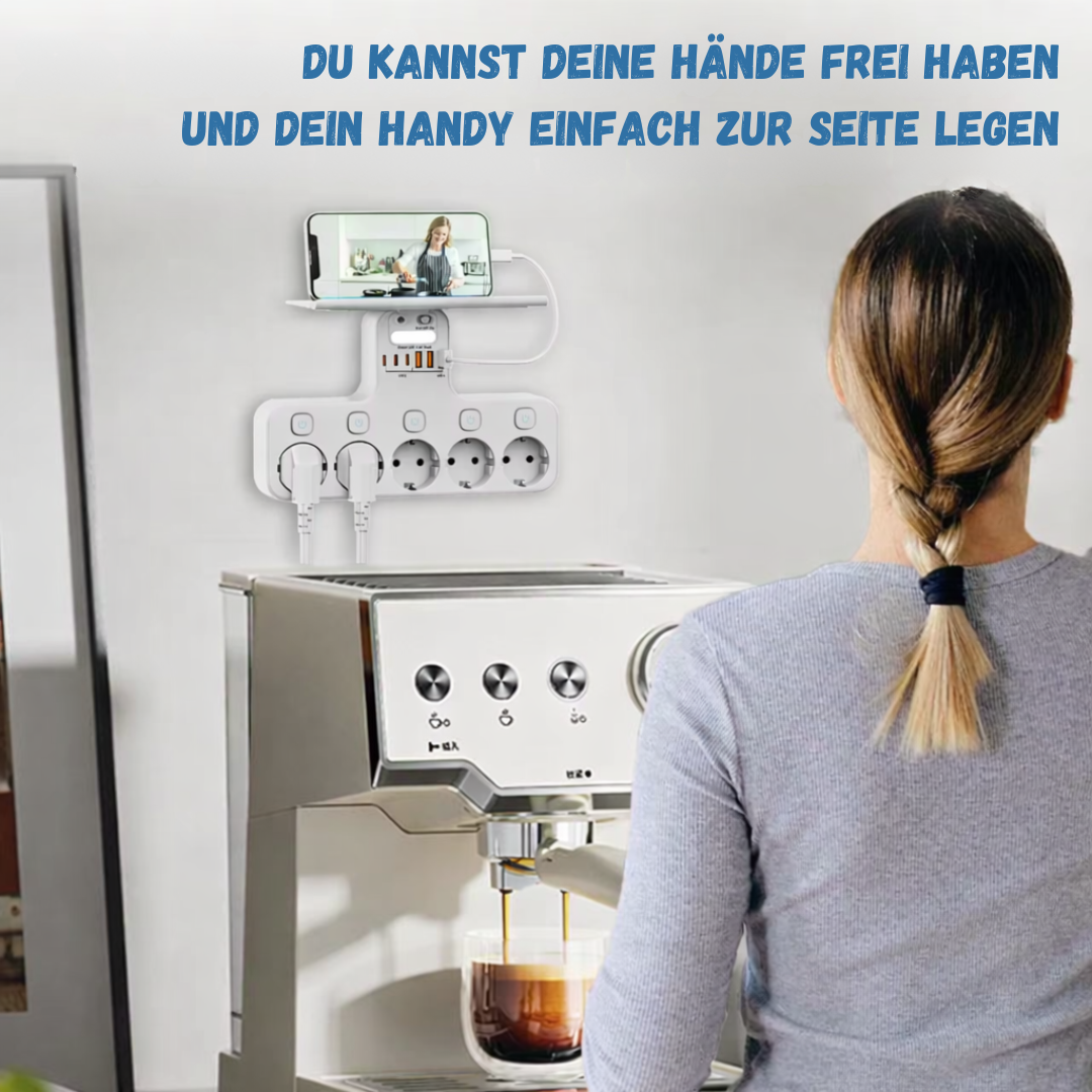 Mehrfachsteckdose mit Nachtlicht und USB-Anschlüssen -    Zorenza