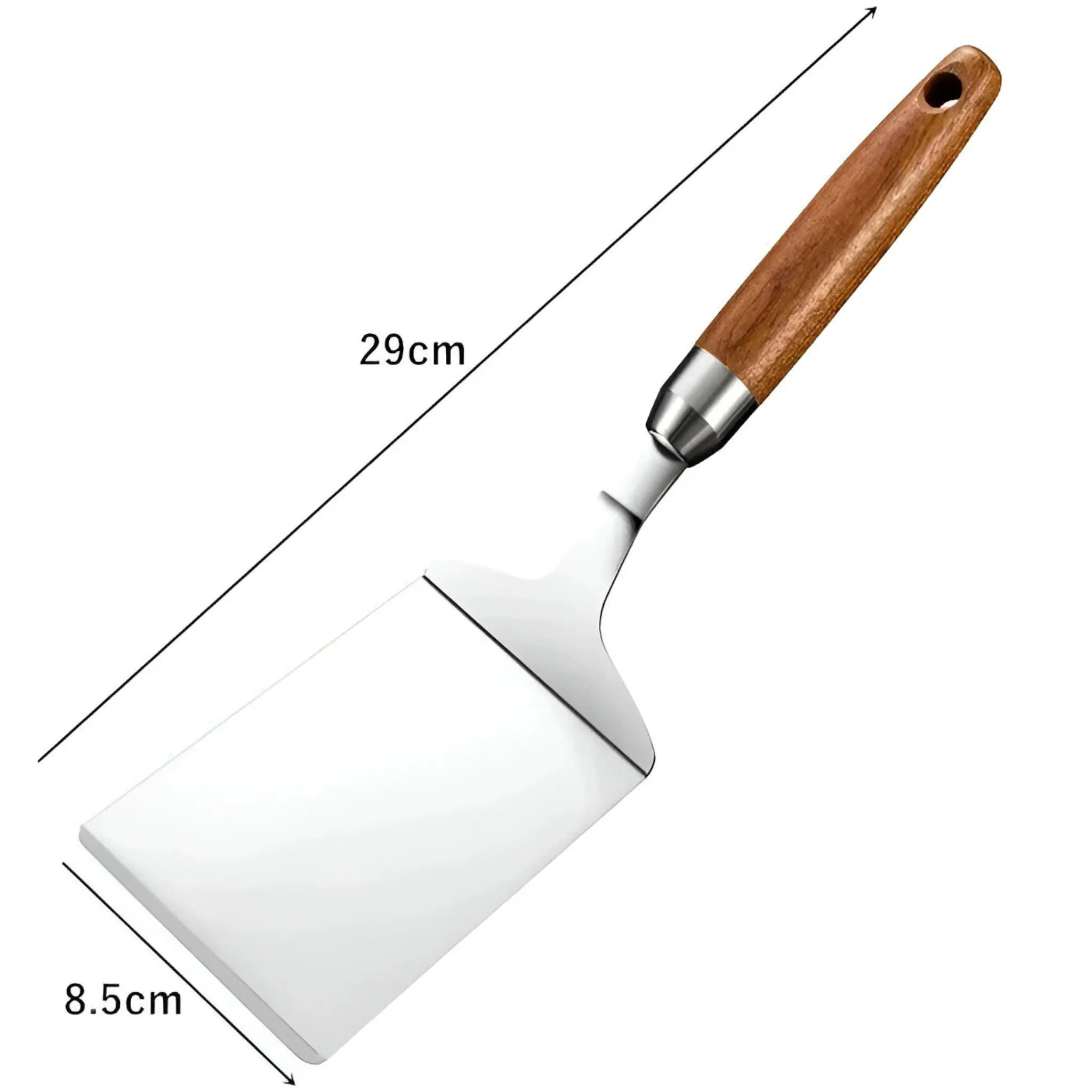 Quadratischer Wender mit Holzgriff – Präzises Wenden für Grill und Pfanne Zorenza