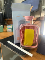 Eiswürfelform-Flasche mit Strohhalm und Silikonhülle -    Zorenza