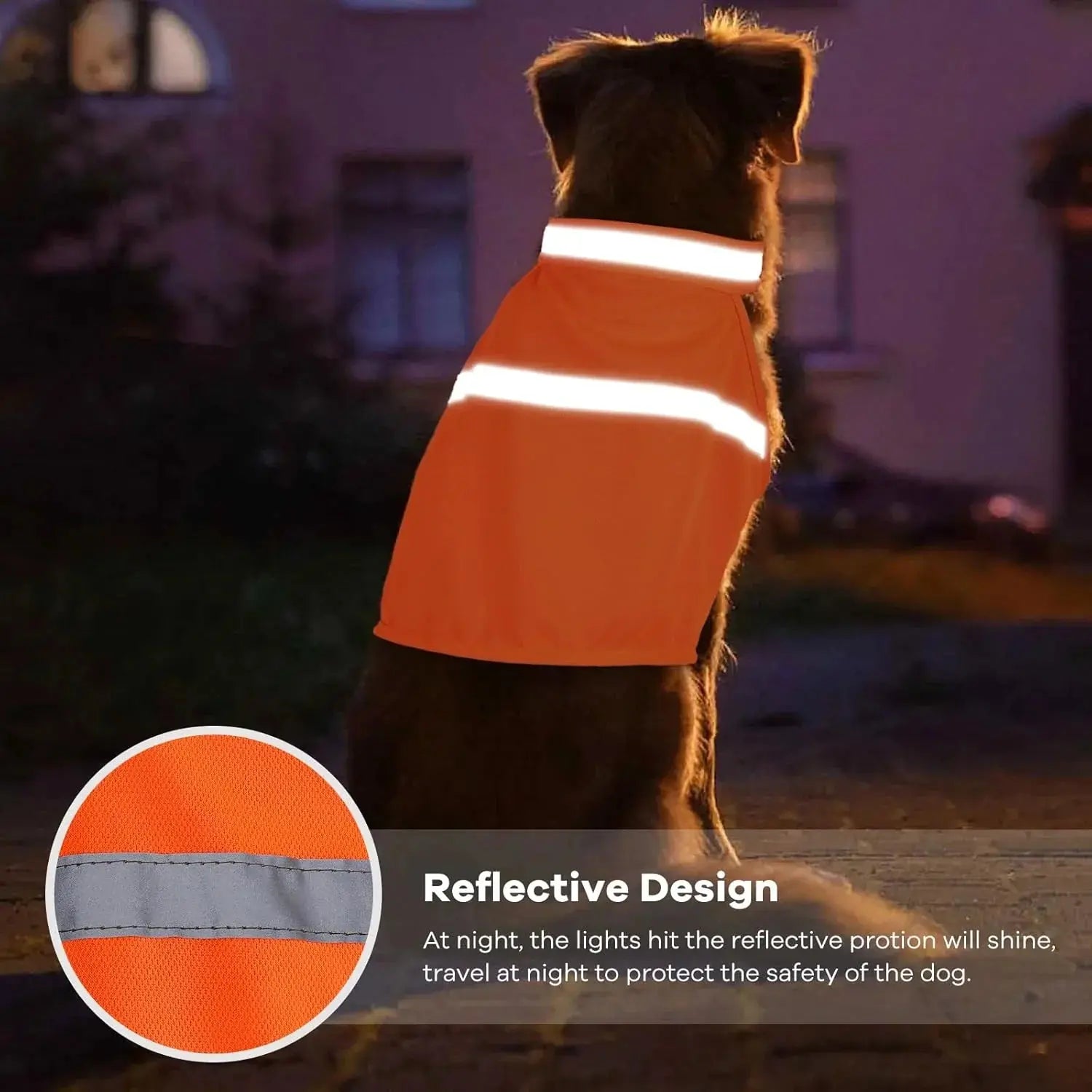 Reflektierendes Sicherheitsweste für Hunde – Hohe Sichtbarkeit bei Abendspaziergängen Zorenza