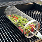 Roll-Grillkorb aus Edelstahl – Gleichmäßig grillen, leicht reinigen Zorenza